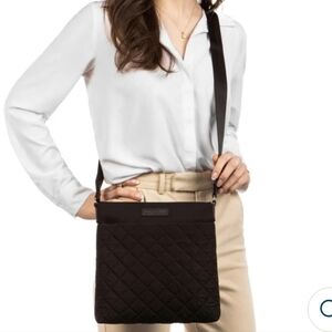 Bugatti Quilted Black Crossbody Bag Black